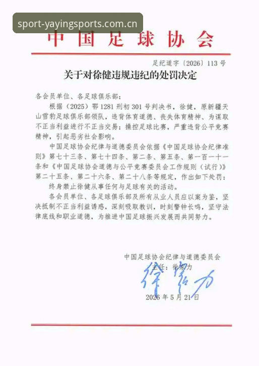 中国足协第三批禁足名单公布，65人受罚！亚盈体育平台用户关注最新动态